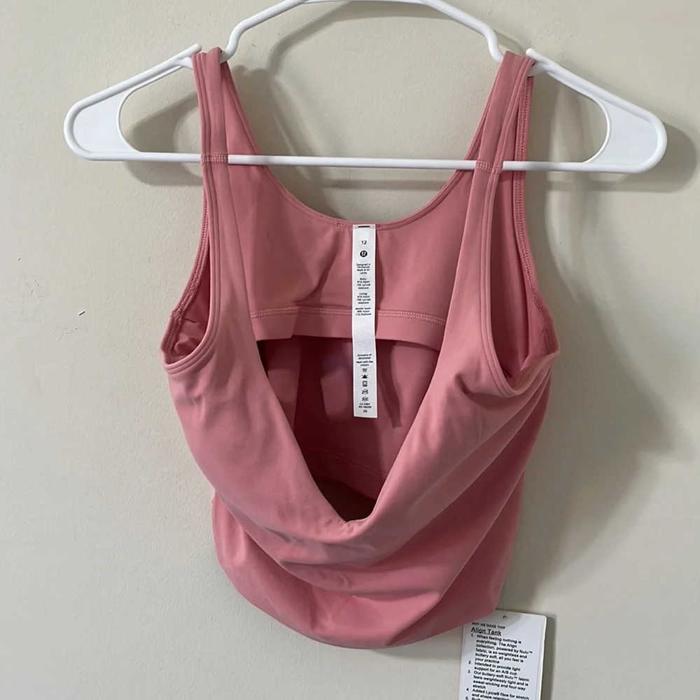 NWT Lululemon Align Tank Top Pink Puff Size 12 - Picture 7 of 10